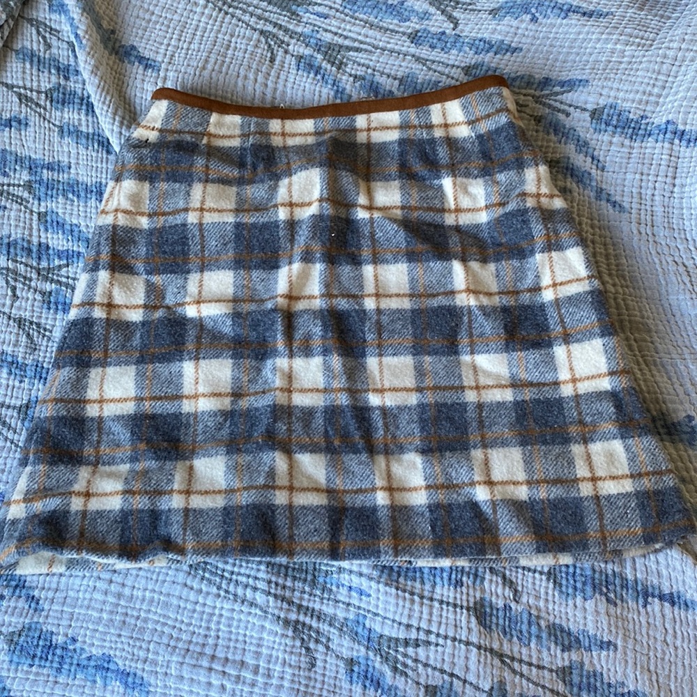Vintage Wool Plaid Skirt